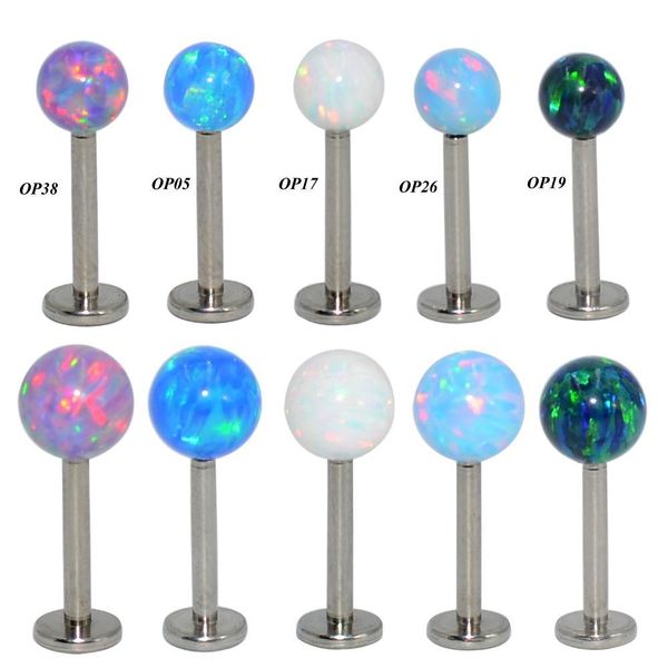 1pc g23 titanium and surgical steel opal bead ball internally threaded labret stud ear tragus cartilage helix earring lip ring q sqcozs, Silver
1pc g23 titanium and surgical steel opal bead ball internally threaded labret stud ear tragus cartilage helix earring lip ring q sqcozs, Silver