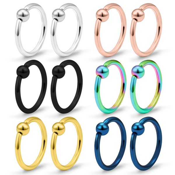 europe and america cross border universal clamp ball ring round earrings chun ding navel buckle nipple rings human stainless steel piercing, Golden;silver
europe and america cross border universal clamp ball ring round earrings chun ding navel buckle nipple rings human stainless steel piercing, Golden;silver
