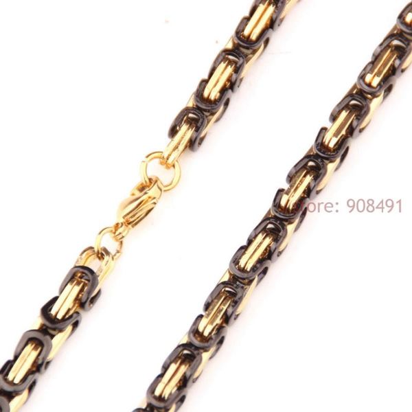 mens new fashion rock roll gold black stainless steel 6mm byzantine necklace or bracelet chain 7in-40in, Silver
mens new fashion rock roll gold black stainless steel 6mm byzantine necklace or bracelet chain 7in-40in, Silver
