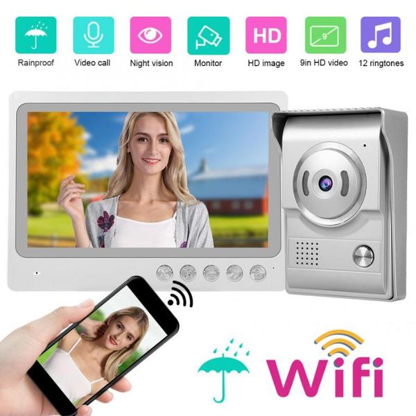 door bell camera 9in wifi video intercom doorbell ip65 waterproof night vision p shooting recording entry system 100-240v
door bell camera 9in wifi video intercom doorbell ip65 waterproof night vision p shooting recording entry system 100-240v