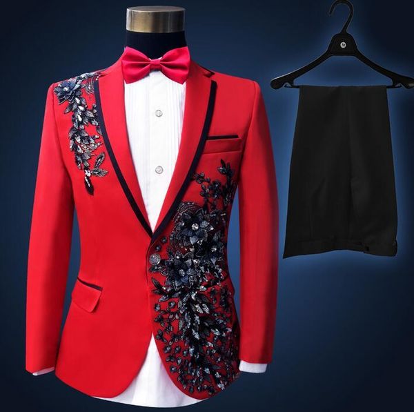 male suit slim red embroidered wedding dress paillette piano suits men sequin blazer dance clothes jacket star style punk red, White;black
male suit slim red embroidered wedding dress paillette piano suits men sequin blazer dance clothes jacket star style punk red, White;black