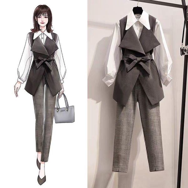 2020 work pant suits 2 piece set for women business plus size shirt oversized trousers suit for women set office lady outfits1, White
2020 work pant suits 2 piece set for women business plus size shirt oversized trousers suit for women set office lady outfits1, White