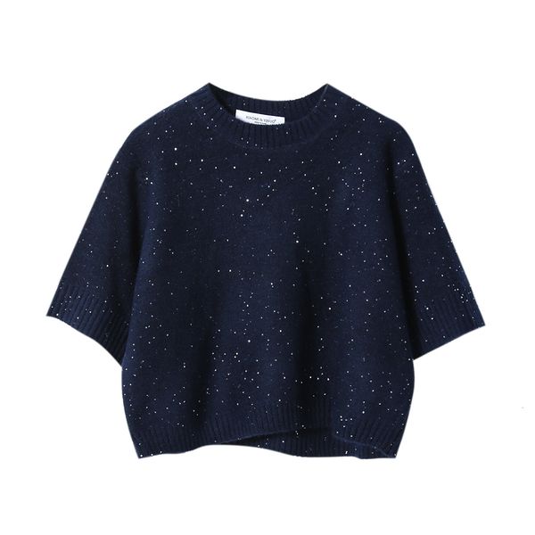 2021 new women's sequins fashions casual simple around the neck of five-bedroom sweater autumn b488, White;black
2021 new women's sequins fashions casual simple around the neck of five-bedroom sweater autumn b488, White;black