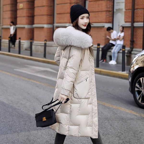 bottle duck down down jacket women's middle and long winter 2020 new korean loose fashion over the knee coat big hairband, Black
bottle duck down down jacket women's middle and long winter 2020 new korean loose fashion over the knee coat big hairband, Black