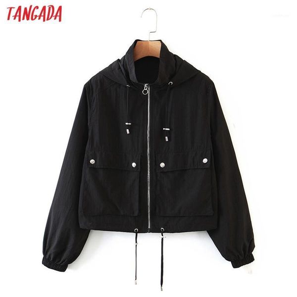 tangada women black thin jacket coat hood ladies long sleeve loose oversize boy friend coat qw3141, Black;brown
tangada women black thin jacket coat hood ladies long sleeve loose oversize boy friend coat qw3141, Black;brown
