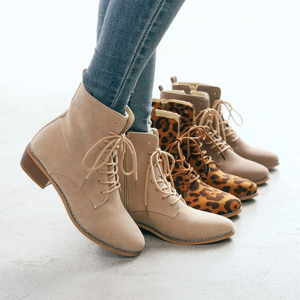 autumn women's ankle boots leopard woman zip lace up pointed toe ladies chunky heels female shoes women footwear plus size, Black
autumn women's ankle boots leopard woman zip lace up pointed toe ladies chunky heels female shoes women footwear plus size, Black