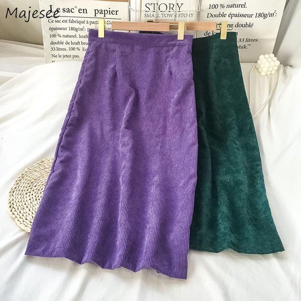 skirts women corduroy back split vintage a-line high waist elastic mid-calf solid colorful elegant lady autumn ulzzang ins, Black
skirts women corduroy back split vintage a-line high waist elastic mid-calf solid colorful elegant lady autumn ulzzang ins, Black
