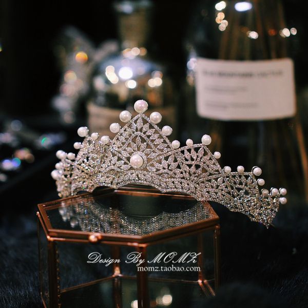 magic cat zhaozhao luxury bridal headdress 2020 new atmosphere palace korean princess pearl crown, Silver
magic cat zhaozhao luxury bridal headdress 2020 new atmosphere palace korean princess pearl crown, Silver