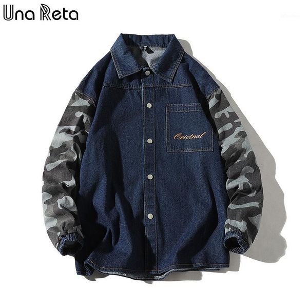 una reta men jacket new hip-hop men clothing streetwear camouflage patchwork denim jacket korean style jeans1, Black;brown
una reta men jacket new hip-hop men clothing streetwear camouflage patchwork denim jacket korean style jeans1, Black;brown