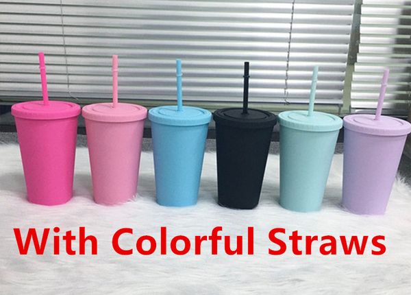 wholesale 16oz matte acrylic tumblers with colorful lids & colorful straws short fat plastic sports water bottles double wall cups a12
wholesale 16oz matte acrylic tumblers with colorful lids & colorful straws short fat plastic sports water bottles double wall cups a12
