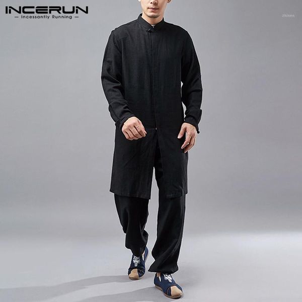 men's sets solid color cotton suits incerun leisure long sleeve stand collar elastic pants 2 pieces chinese style sets 5xl1, Gray
men's sets solid color cotton suits incerun leisure long sleeve stand collar elastic pants 2 pieces chinese style sets 5xl1, Gray