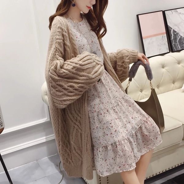 2020 autumn coat knitwear winter new thickened original night wind twist knitwear cardigan women versatile loose new sweater coat women ihml, White;black
2020 autumn coat knitwear winter new thickened original night wind twist knitwear cardigan women versatile loose new sweater coat women ihml, White;black