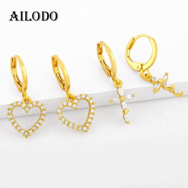 ailodo cubic zirconia cross heart earrings for women gold color party wedding dangle earrings fashion jewelry girls gift 20dec51, Silver
ailodo cubic zirconia cross heart earrings for women gold color party wedding dangle earrings fashion jewelry girls gift 20dec51, Silver