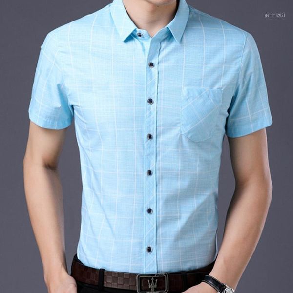 high qualit short sleeve fashion summer brand shirt mens plaid workout slim fit street wear grade button casual clothes mcs1301, White;black
high qualit short sleeve fashion summer brand shirt mens plaid workout slim fit street wear grade button casual clothes mcs1301, White;black