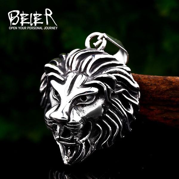 beier fashion animal stainless steel 3d lion heads pendant necklace charm men jewelry rock punk cool choker gift bp8-459, Silver
beier fashion animal stainless steel 3d lion heads pendant necklace charm men jewelry rock punk cool choker gift bp8-459, Silver