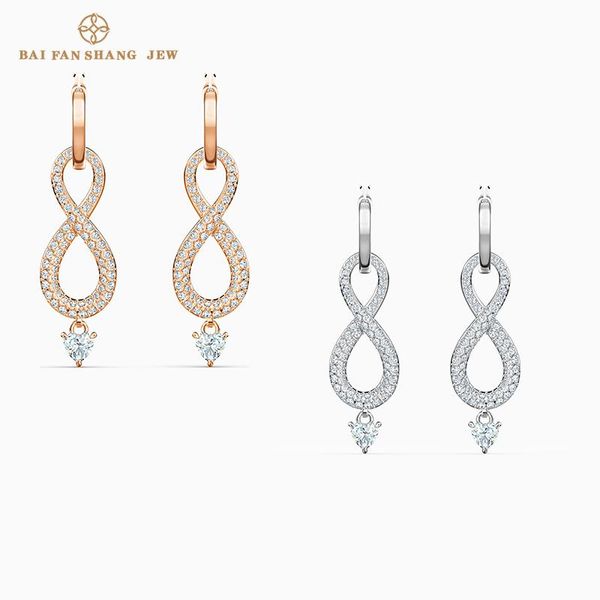 fashion jewelry swa new infinity pierced earrings charming 8-shaped pavé crystal decoration female romantic jewelry gift, Golden;silver
fashion jewelry swa new infinity pierced earrings charming 8-shaped pavé crystal decoration female romantic jewelry gift, Golden;silver