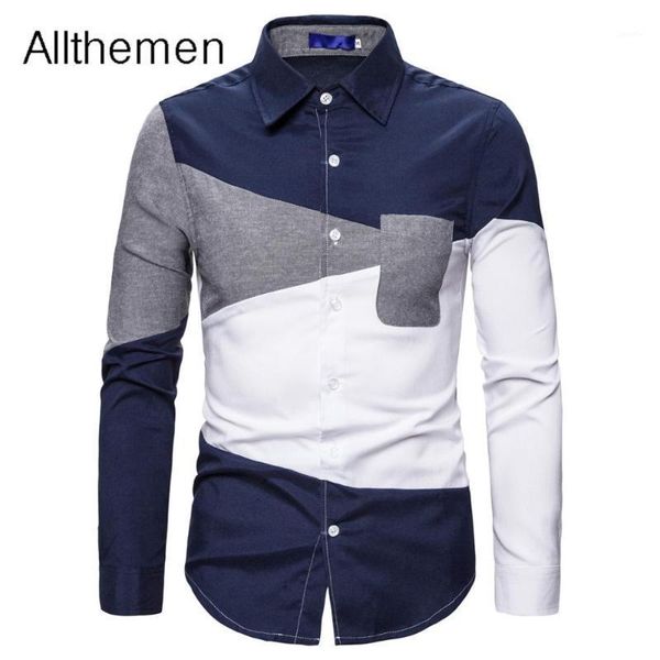 allthemen men work shirt men's long sleeve patchwork casual shirt button down fashion men business chemise homme elegant1, White;black
allthemen men work shirt men's long sleeve patchwork casual shirt button down fashion men business chemise homme elegant1, White;black