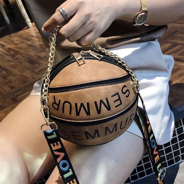 fashion basketball women shoulder bags designer round chains ladies handbags luxury pu leather crossbody bag letter female purse c1016
fashion basketball women shoulder bags designer round chains ladies handbags luxury pu leather crossbody bag letter female purse c1016