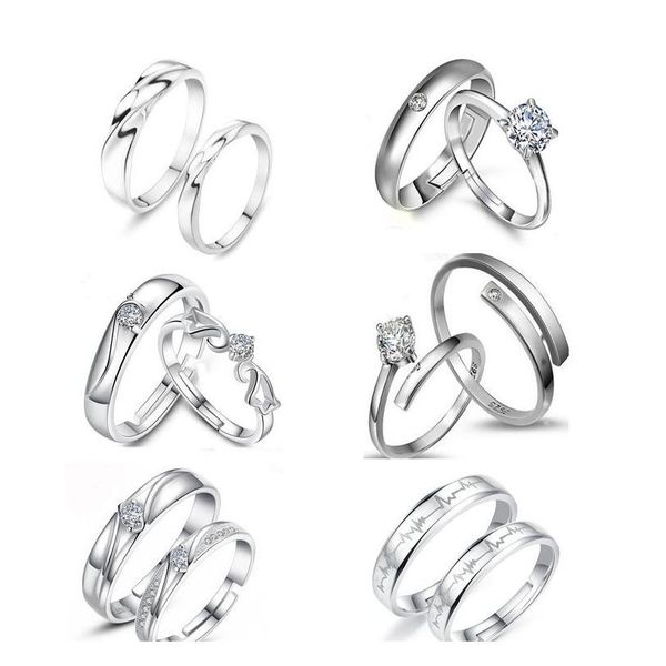 fashion 30 pairs different design 925 silver lovers zircon opening adjustable ring jewelry for wedding engaged cou wmtbfi homes2007, Slivery;golden
fashion 30 pairs different design 925 silver lovers zircon opening adjustable ring jewelry for wedding engaged cou wmtbfi homes2007, Slivery;golden