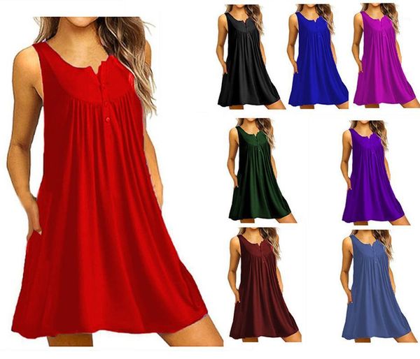 kalenmos summer sleeveless mini dress women solid color pleated button tank vestidos femme boho beach party dresses plus size1, Black;gray
kalenmos summer sleeveless mini dress women solid color pleated button tank vestidos femme boho beach party dresses plus size1, Black;gray
