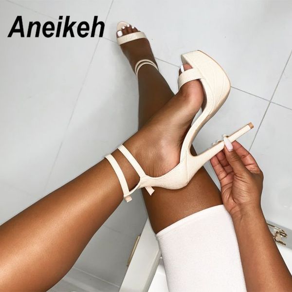aneikeh new summer gladiator sandals shoes crocodile pattern high heel peep toe stripper buckle lady party shoes thin heels 1010, Black
aneikeh new summer gladiator sandals shoes crocodile pattern high heel peep toe stripper buckle lady party shoes thin heels 1010, Black