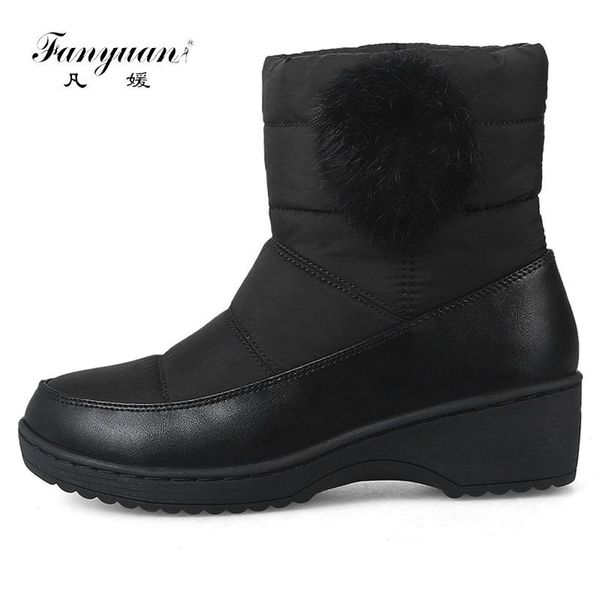 boots fanyuan brand 2021 winter warm waterproof women snow shoes casual cotton autumn ankle wedges mid heel, Black
boots fanyuan brand 2021 winter warm waterproof women snow shoes casual cotton autumn ankle wedges mid heel, Black