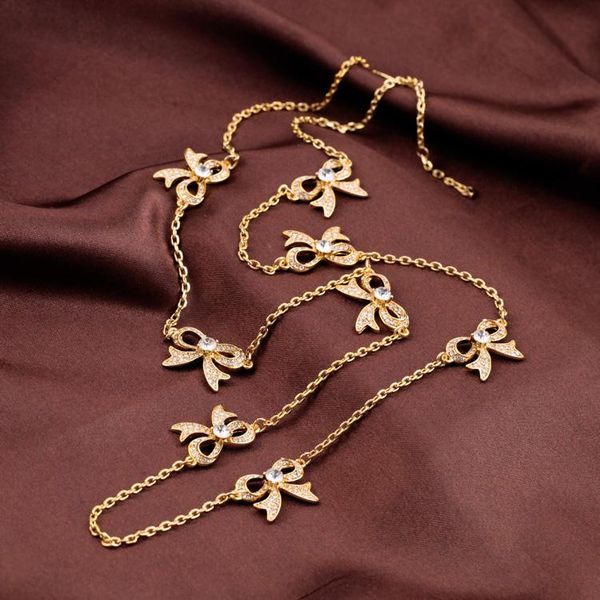 2020 crystal bowknot pendant necklace for women silver color gold color chain long necklace women clothing accessories
2020 crystal bowknot pendant necklace for women silver color gold color chain long necklace women clothing accessories