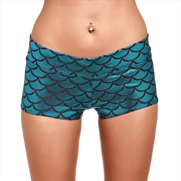 women girls polyester shiny mermaid fish scale print stretchy shorts bodycon mini shorts for workout party clothing 2020, White;black
women girls polyester shiny mermaid fish scale print stretchy shorts bodycon mini shorts for workout party clothing 2020, White;black
