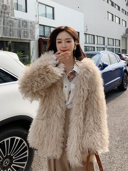 autumn and winter new wool curly yarn mid-length lamb wool woven fur coat coat for women, Black
autumn and winter new wool curly yarn mid-length lamb wool woven fur coat coat for women, Black