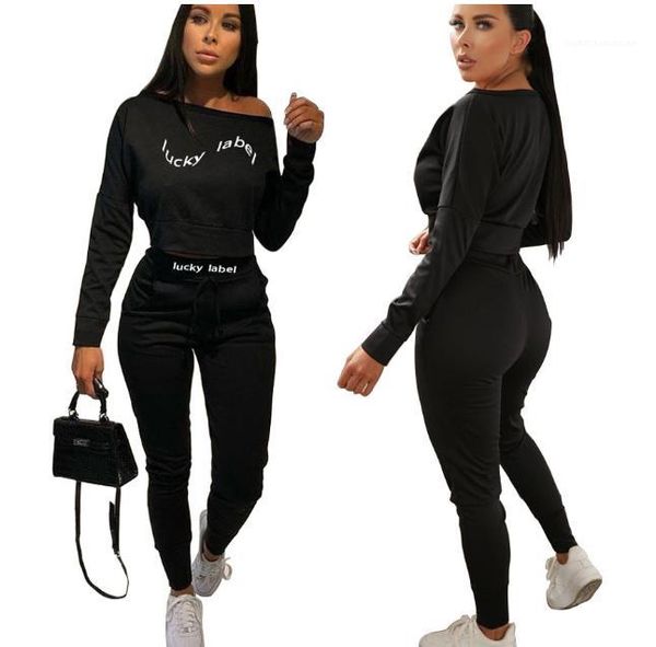 2pcs sets letter print solid color two piece pants crew neck long pants clothing sets women designer, White
2pcs sets letter print solid color two piece pants crew neck long pants clothing sets women designer, White