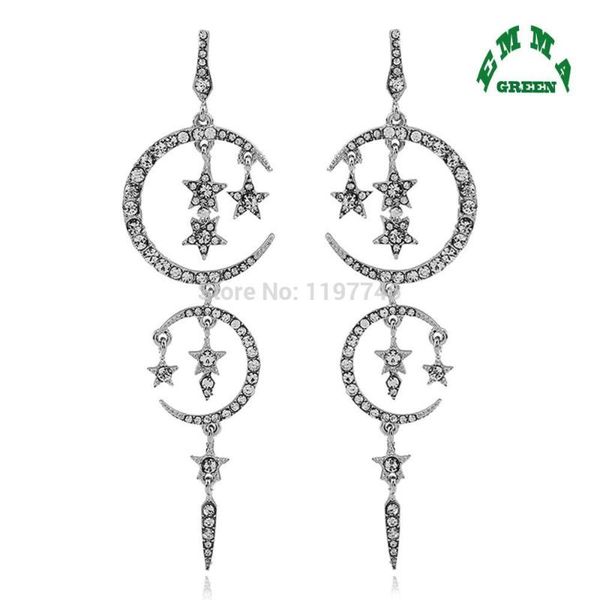 elegant crystal sun and moon drop long earrings rhinestone pendant vintage earrings ethnic handmade jewelry fit wedding new 2021, Silver
elegant crystal sun and moon drop long earrings rhinestone pendant vintage earrings ethnic handmade jewelry fit wedding new 2021, Silver
