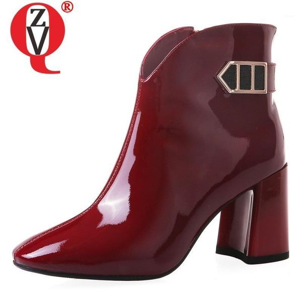 zvq women shoes 2020 winter new fashion patent leather ankle boots outdoor high heels zip plus size shoes drop shipping1, Black
zvq women shoes 2020 winter new fashion patent leather ankle boots outdoor high heels zip plus size shoes drop shipping1, Black