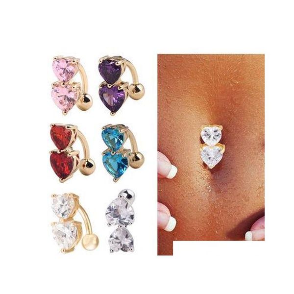 6 colors reverse crystal bar belly ring gold body piercing button navel two heart body pierce jewelry k2682 npvfr, Silver
6 colors reverse crystal bar belly ring gold body piercing button navel two heart body pierce jewelry k2682 npvfr, Silver