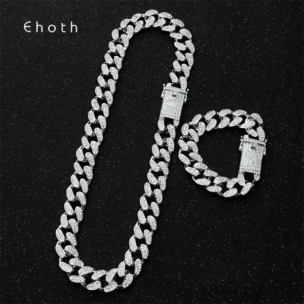 20mm prong miami curb cuban chain link necklaces men's full rhinestone clasp iced out hip hop bracelets set bling bling chains t200821, Silver
20mm prong miami curb cuban chain link necklaces men's full rhinestone clasp iced out hip hop bracelets set bling bling chains t200821, Silver
