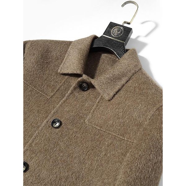 al alpaca han edition cashmere woolen cloth coat loose double-sided cloth coat male brief paragraph, Black
al alpaca han edition cashmere woolen cloth coat loose double-sided cloth coat male brief paragraph, Black