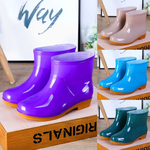 boots women short boots rain shoes non-slip patent leather elastic band water shoes ankle 2020, Black
boots women short boots rain shoes non-slip patent leather elastic band water shoes ankle 2020, Black