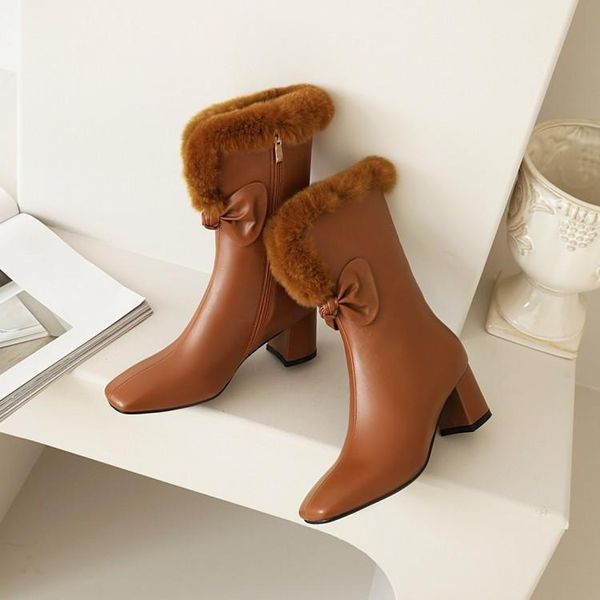 boots women new 2020 plush low heels booties round toe brand women's shoes winter footwear booties ladies fur med mid, Black
boots women new 2020 plush low heels booties round toe brand women's shoes winter footwear booties ladies fur med mid, Black