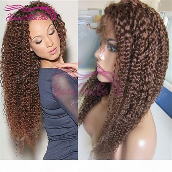 4 medium brown virgin malaysian hair 130 density kinky curl lace front wig ing, Black;brown
4 medium brown virgin malaysian hair 130 density kinky curl lace front wig ing, Black;brown