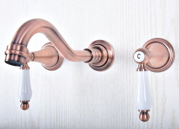 antique red copper brass widespread wall-mounted tub 3 holes dual ceramic handles bathroom tub sink faucet mixer tap asf507
antique red copper brass widespread wall-mounted tub 3 holes dual ceramic handles bathroom tub sink faucet mixer tap asf507