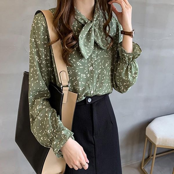 2020 autumn blouses women floral korean style blouse chiffon shirt lace up collar bow tie long sleeve blouses, White
2020 autumn blouses women floral korean style blouse chiffon shirt lace up collar bow tie long sleeve blouses, White