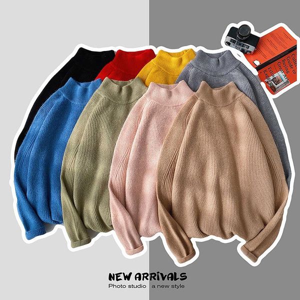 winter thicken half turtleneck sweater men's warm fashion casual knitted pullover men wild loose knitting sweaters mens clothes, White;black
winter thicken half turtleneck sweater men's warm fashion casual knitted pullover men wild loose knitting sweaters mens clothes, White;black
