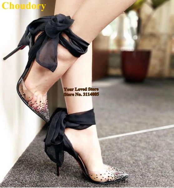 dress shoes choudory clear pvc bling crystal wedding black white red ribband lace-up bowtie high heel pumps glittering
dress shoes choudory clear pvc bling crystal wedding black white red ribband lace-up bowtie high heel pumps glittering