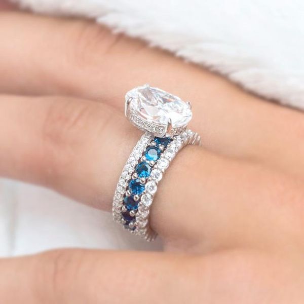 Exquisite White Blue Gems Crystal Rings Bridal Wedding Rings Anniversary Jewelry Promise Ring Christmas Gift for Women1, Slivery;golden
Exquisite White Blue Gems Crystal Rings Bridal Wedding Rings Anniversary Jewelry Promise Ring Christmas Gift for Women1, Slivery;golden
