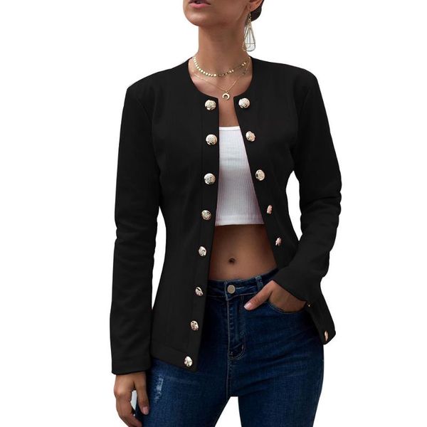 women breasted suit round neck long-sleeved casual loose suit jacket travel shopping bmf88, White;black
women breasted suit round neck long-sleeved casual loose suit jacket travel shopping bmf88, White;black