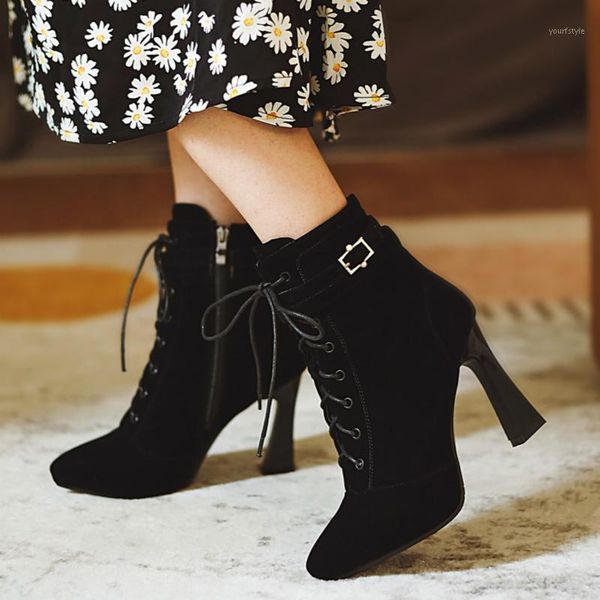 fashion ankle boots for women suede leather black 2021 new autumn spring ankle boots women shoes lace up party heels lady1
fashion ankle boots for women suede leather black 2021 new autumn spring ankle boots women shoes lace up party heels lady1