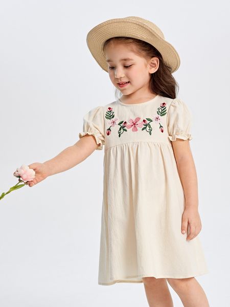 toddler girls floral embroidery puff sleeve smock dress she, Red;yellow
toddler girls floral embroidery puff sleeve smock dress she, Red;yellow