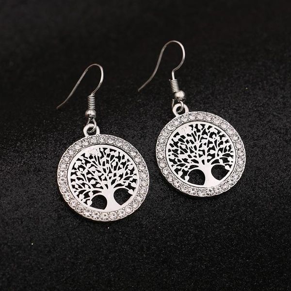 jakongo rose gold color crystal tree of life dangle drop earrings for women gift party earrings love gift, Silver
jakongo rose gold color crystal tree of life dangle drop earrings for women gift party earrings love gift, Silver