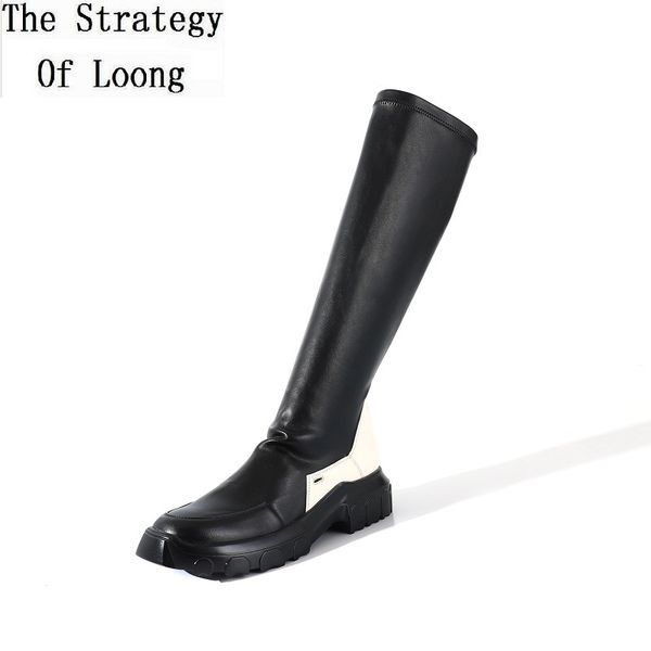 boots european america style retro slim mixed colors platform genuine leather women long ladies knee-high botas 20210812, Black
boots european america style retro slim mixed colors platform genuine leather women long ladies knee-high botas 20210812, Black