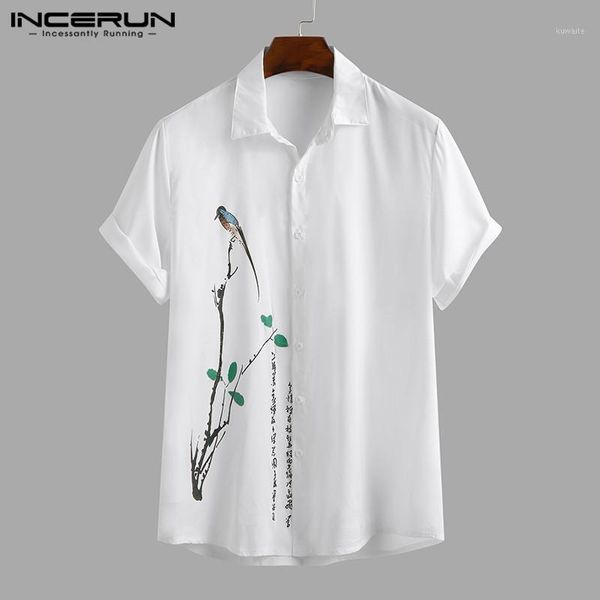 incerun summer men casual shirt short sleeve breathable 2020 printed vintage turn down collar camisa masculina street blouse 3xl1, White;black
incerun summer men casual shirt short sleeve breathable 2020 printed vintage turn down collar camisa masculina street blouse 3xl1, White;black