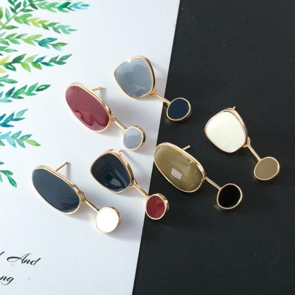 stud asymmetric drip earrings female temperament geometrical irregular coloured drawing or pattern the fan, Golden;silver
stud asymmetric drip earrings female temperament geometrical irregular coloured drawing or pattern the fan, Golden;silver